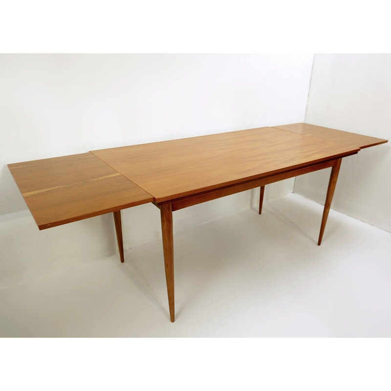 Vintage  teak dining table by Oswald Vermaercke, Belgium 1960s