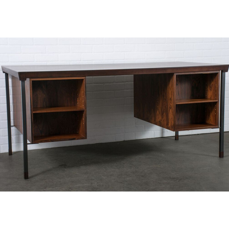 Vintage rosewood desk by Peter Hvidt and Orla Molgaard-Nielsen, Scandinavian 1960s