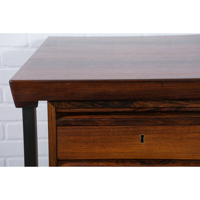 Vintage rosewood desk by Peter Hvidt and Orla Molgaard-Nielsen, Scandinavian 1960s