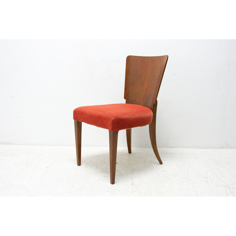 Vintage Art Deco dining chairs H-214 by Jindrich Halabala for ÚP Závody 1950s