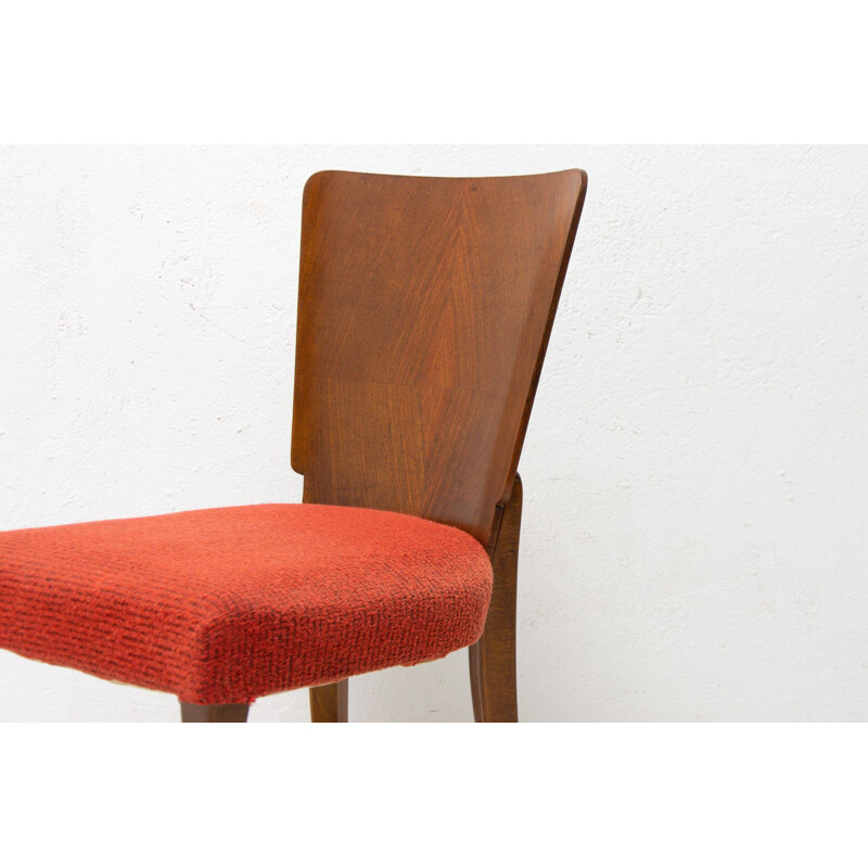 Vintage Art Deco dining chairs H-214 by Jindrich Halabala for ÚP Závody 1950s