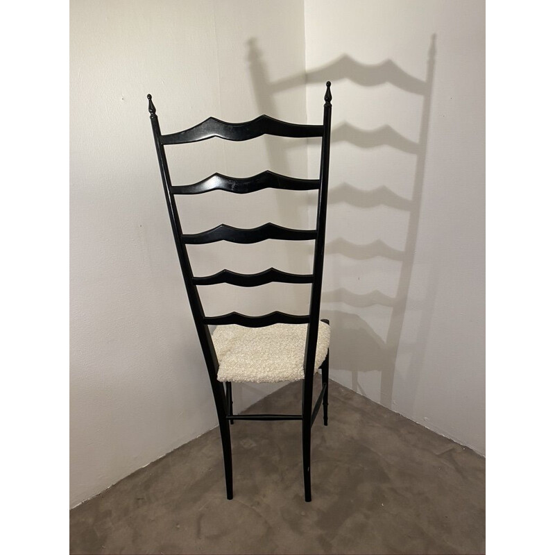 Silla chiavari vintage de nogal de Fratelli Levaggi, 1950