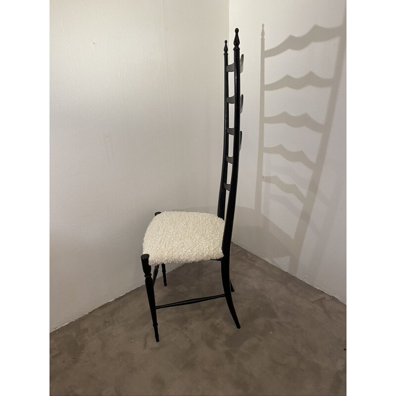 Silla chiavari vintage de nogal de Fratelli Levaggi, 1950