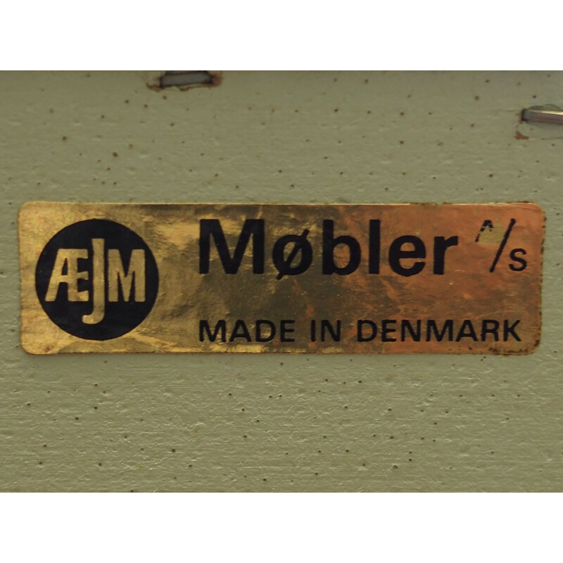 Caixa de madeira de freixo vintage por ÆJM Mobler, Dinamarca 1970