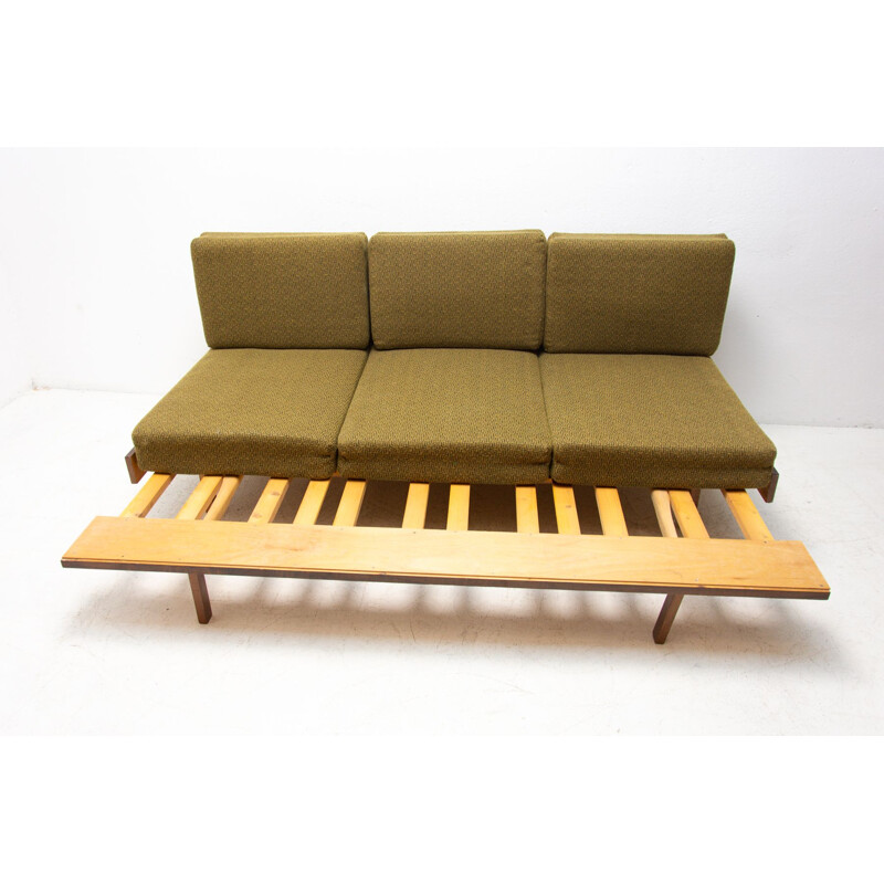 Vintage folding sofa, Czechoslovakia 1960s