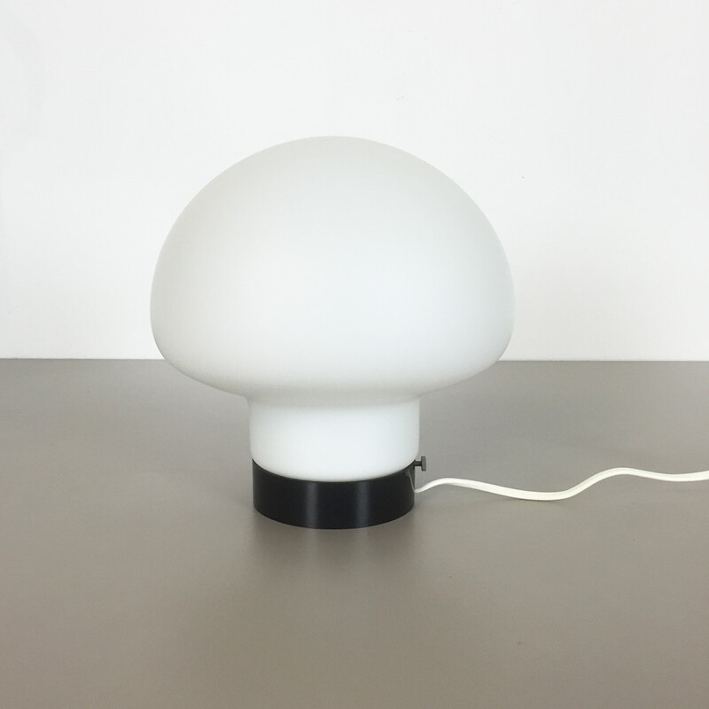 Peil & Putzler "Mushroom" desk lamp in frosted glass - 1960s