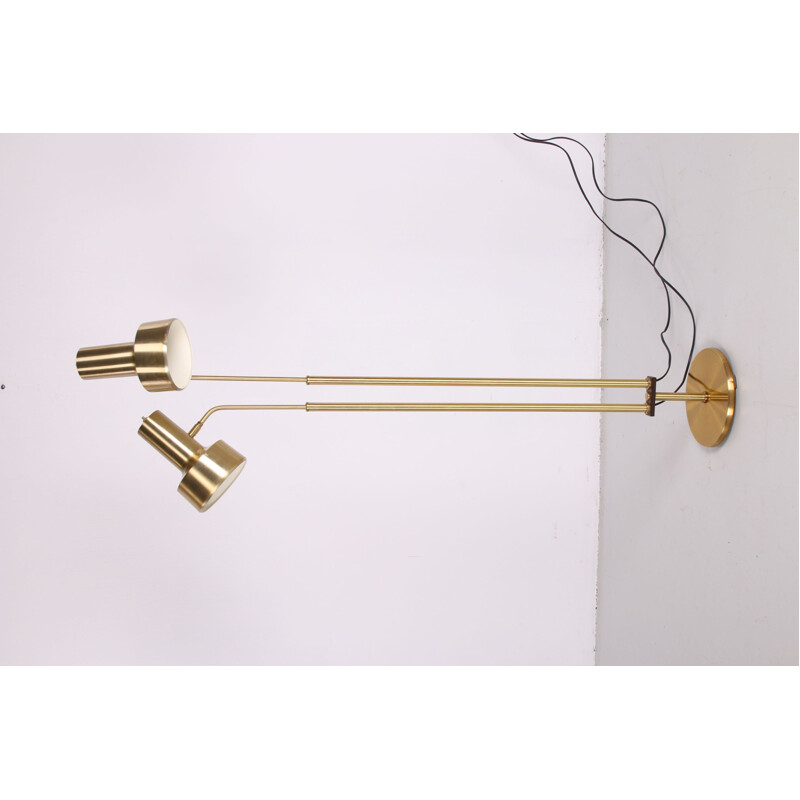 Vintage floor lamp with two adjustable spots, Denmark 1960s