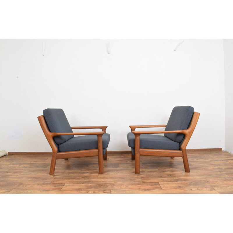 Paire de fauteuils vintage en teck par Juul Kristensen pour Glostrup, Danois 1960