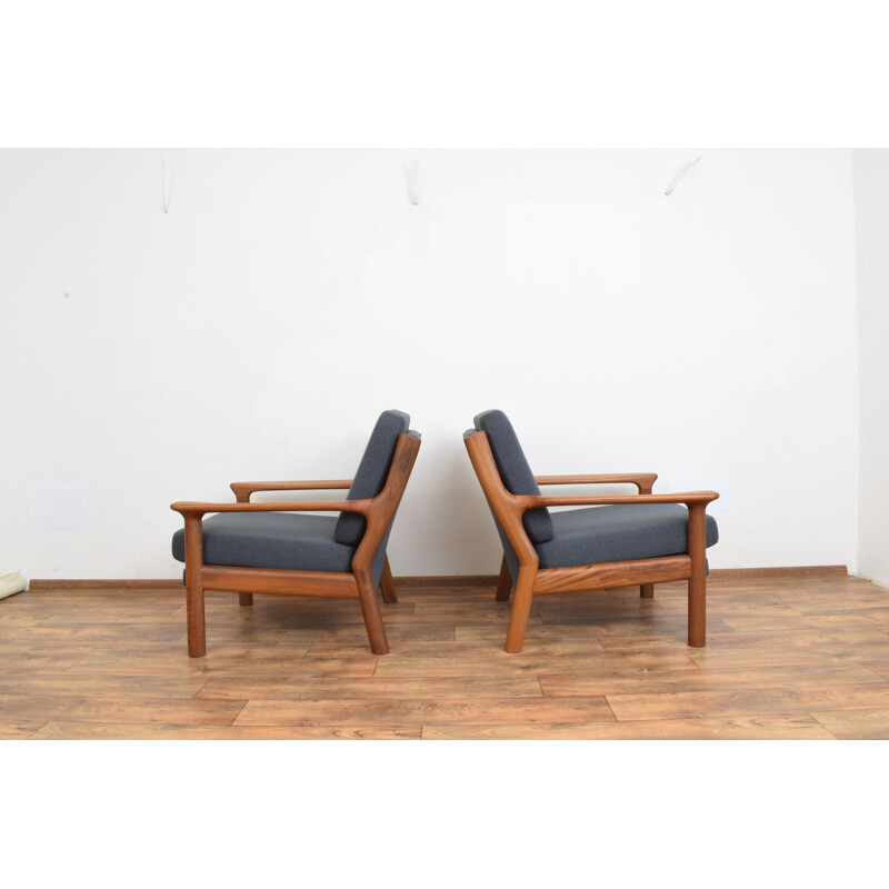 Pair of vintage teak Armchairs by Juul Kristensen for Glostrup, Danish 1960s