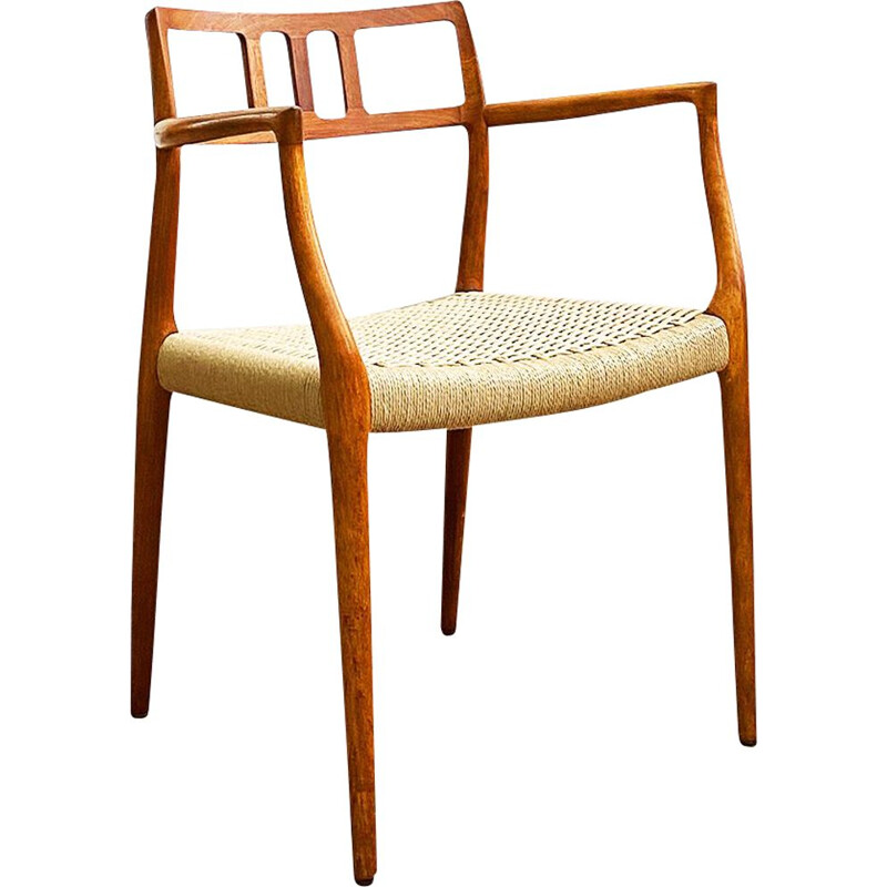 Vintage teak dining chair Model 64 by Niels O. Møller for J.L. Moller, Denmark 1950s