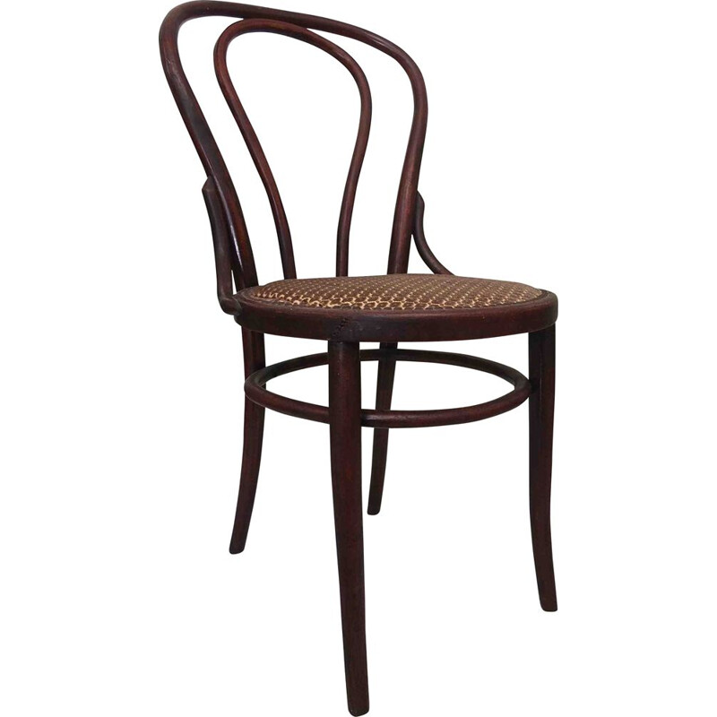 Vintage-Stuhl aus Bugholz und Samt von Gehr Terlinden