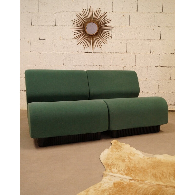 Herman Miller green sofa, Donald CHADWICK - 1970s