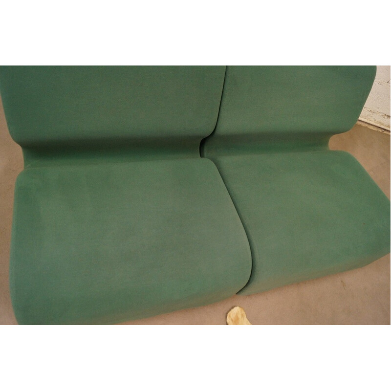 Herman Miller green sofa, Donald CHADWICK - 1970s