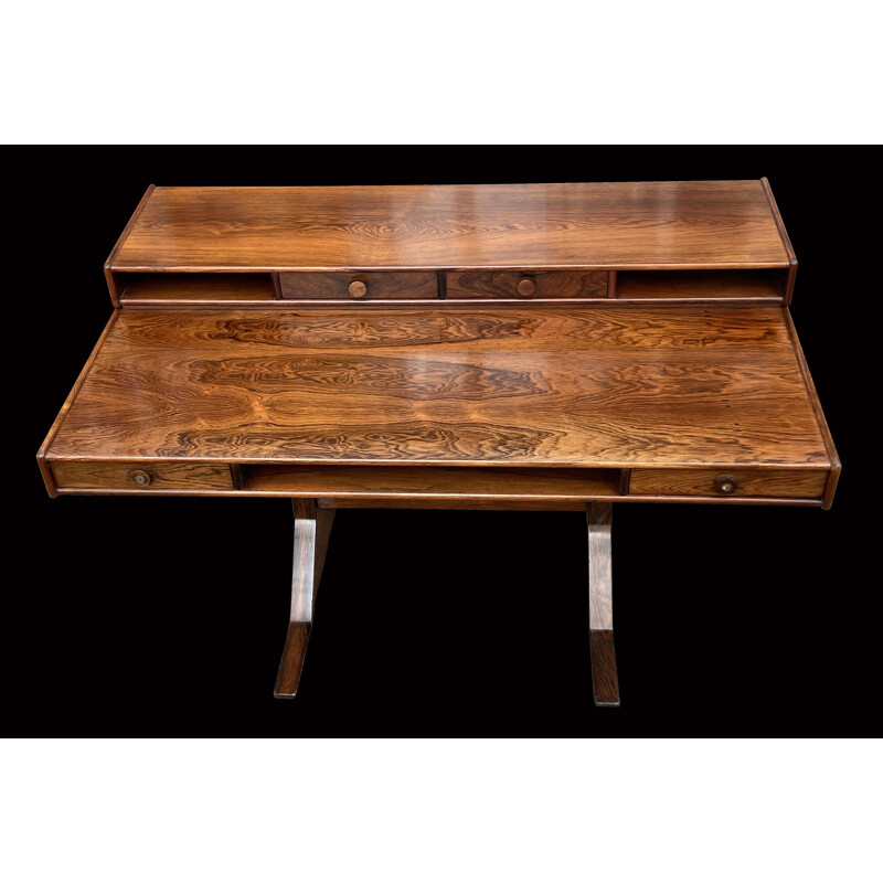 Vintage Santos Rosewood Desk by Gianfranco Frattini for Bernini