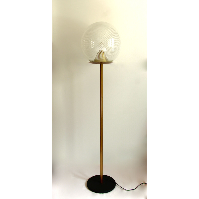 Lampadaire vintage Zagara Venini Murano, Italie 1960