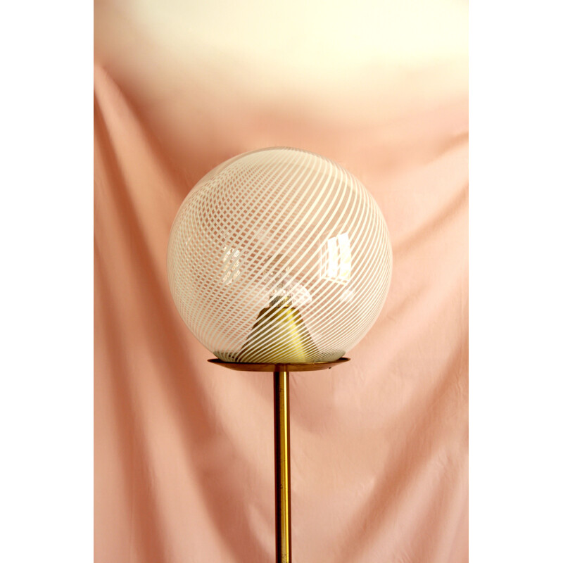 Vintage Zagara Venini Murano vloerlamp, Italië 1960