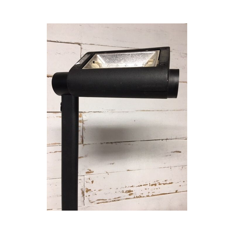 Lámpara de pie vintage de metal negro de Lita, 1980