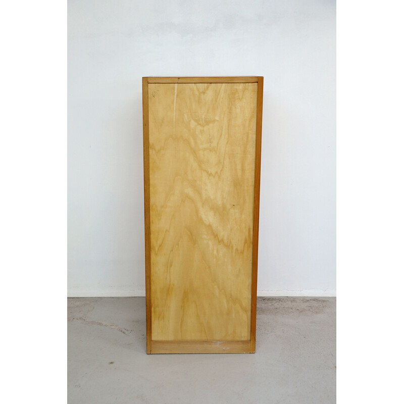 Vintage solid pine wardrobe by Maison Regain, France 1970s