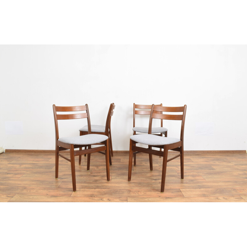 Set of 4 vintage Teak Dining Chairs, Danish 1960s