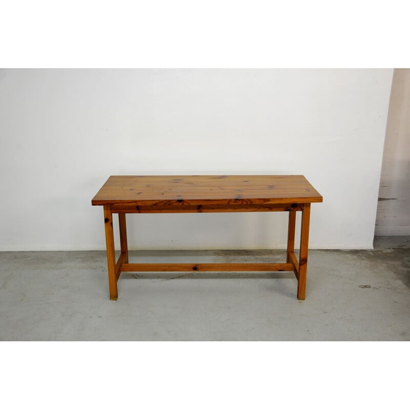 Vintage solid pine table or desk 1970s