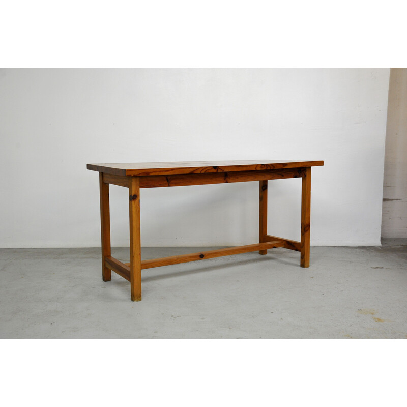 Vintage solid pine table or desk 1970s