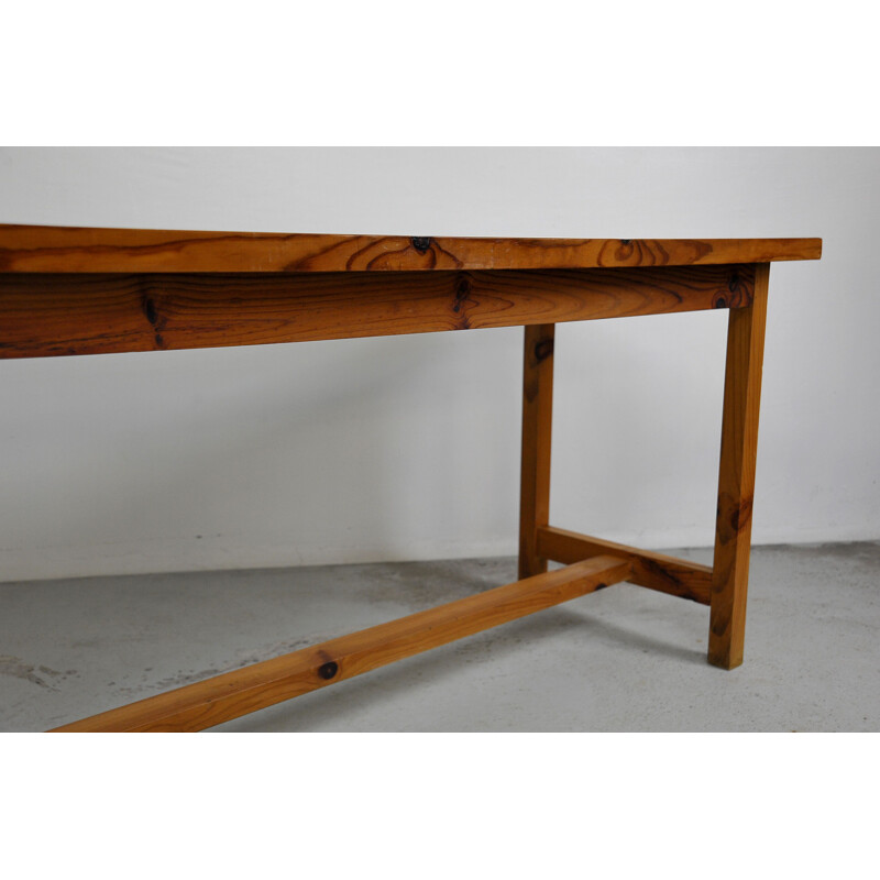 Vintage solid pine table or desk 1970s