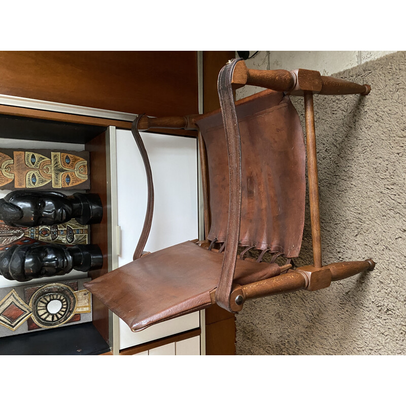 Vintage Safari armchair by Wilhelm Kienzle for Wohnbedarf 1940s