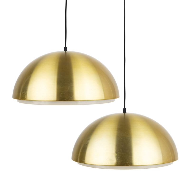 Pair of vintage pendant lamps by Vilhelm Wohlert & Louis Poulsen for Louisiana museum, Danish 1950s