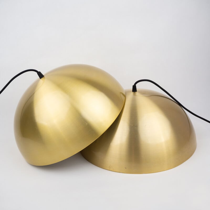 Pair of vintage pendant lamps by Vilhelm Wohlert & Louis Poulsen for Louisiana museum, Danish 1950s