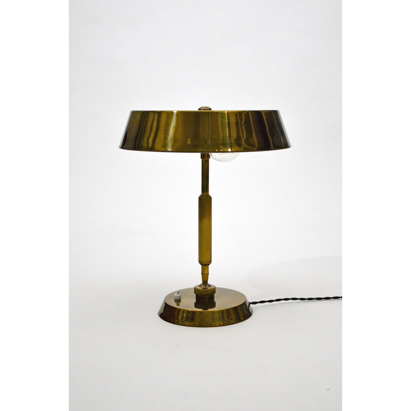 Vintage Brass Desk Lamp to Stilnovo, Italian 1950s