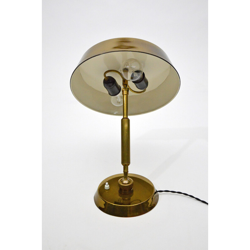 Vintage Brass Desk Lamp to Stilnovo, Italian 1950s