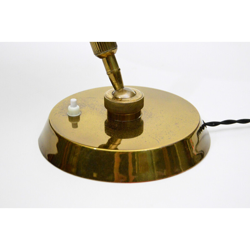 Vintage Brass Desk Lamp to Stilnovo, Italian 1950s