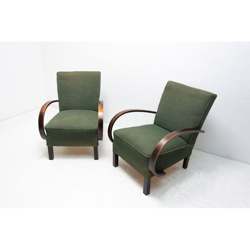 Vintage Bentwood armchairs by Jindřich Halabala for UP Závody 1950s