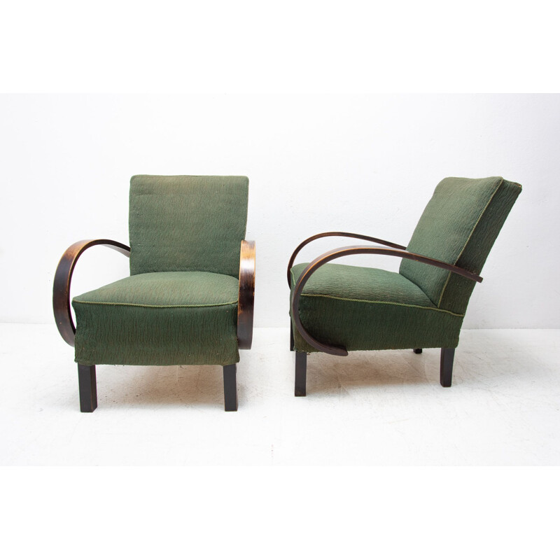 Vintage Bentwood armchairs by Jindřich Halabala for UP Závody 1950s