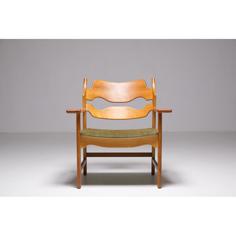 Set of 4 vintage armchairs by Henning Kjaernulf, Denmark 1960s