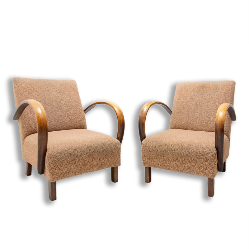 Vintage Bentwood armchairs by Jindřich Halabala for UP Závody 1950s