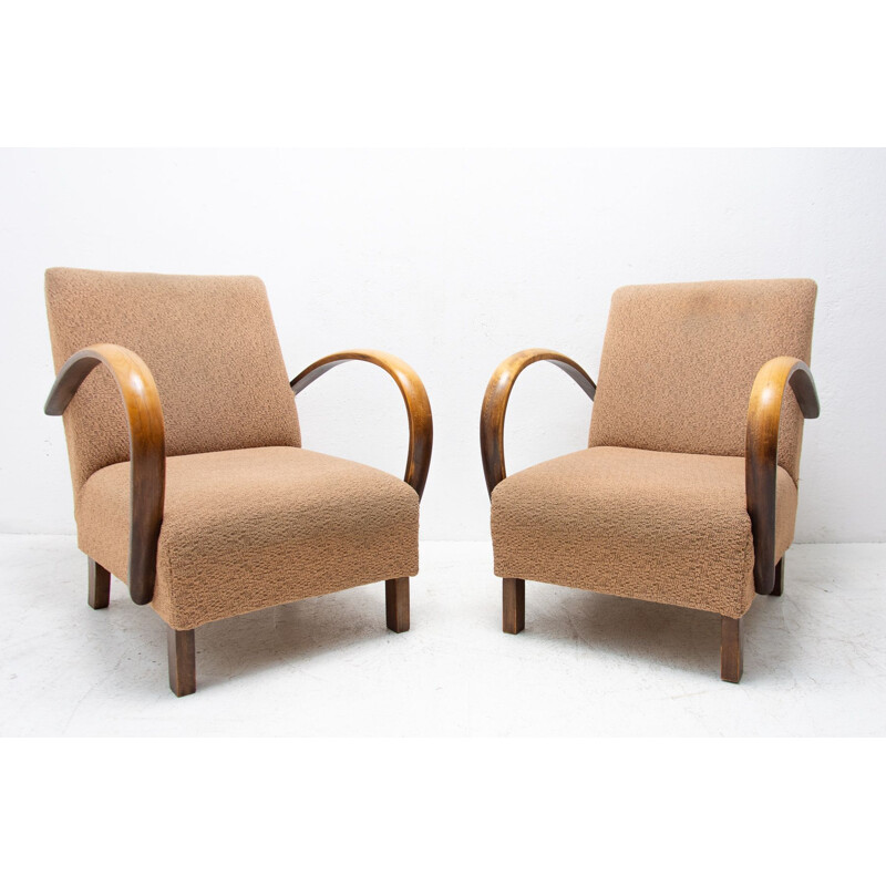 Vintage Bentwood armchairs by Jindřich Halabala for UP Závody 1950s