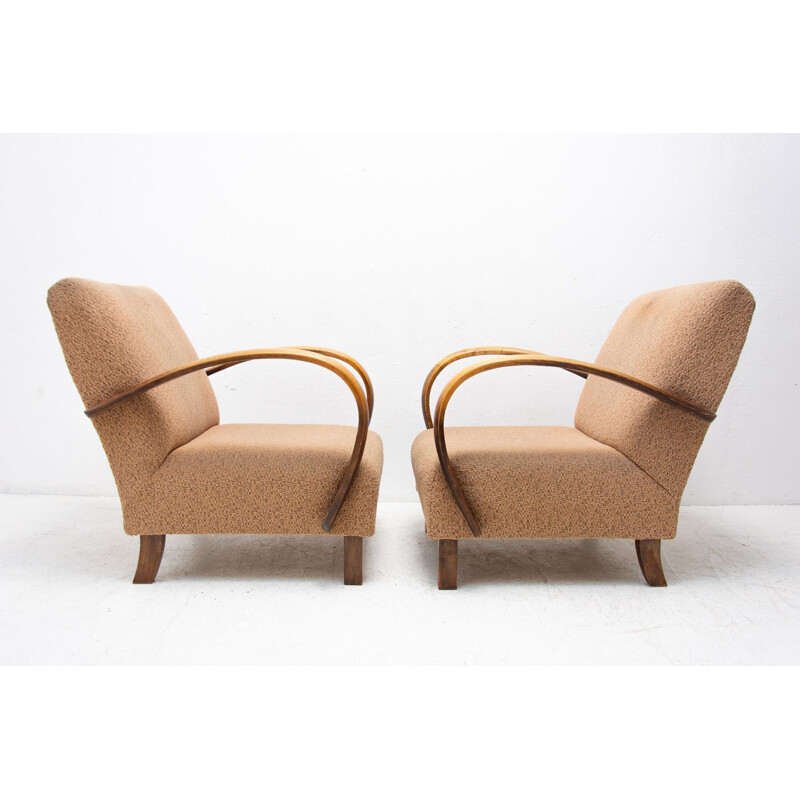 Vintage Bentwood armchairs by Jindřich Halabala for UP Závody 1950s