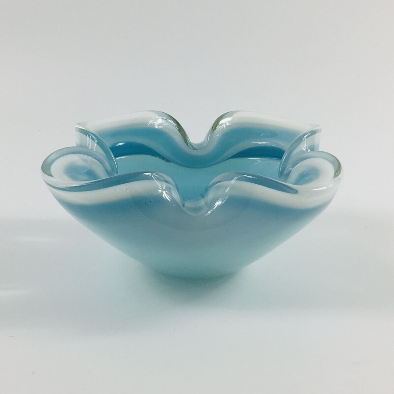 Small vintage Bowl Ashtray Labelled Murano Glass 1960s