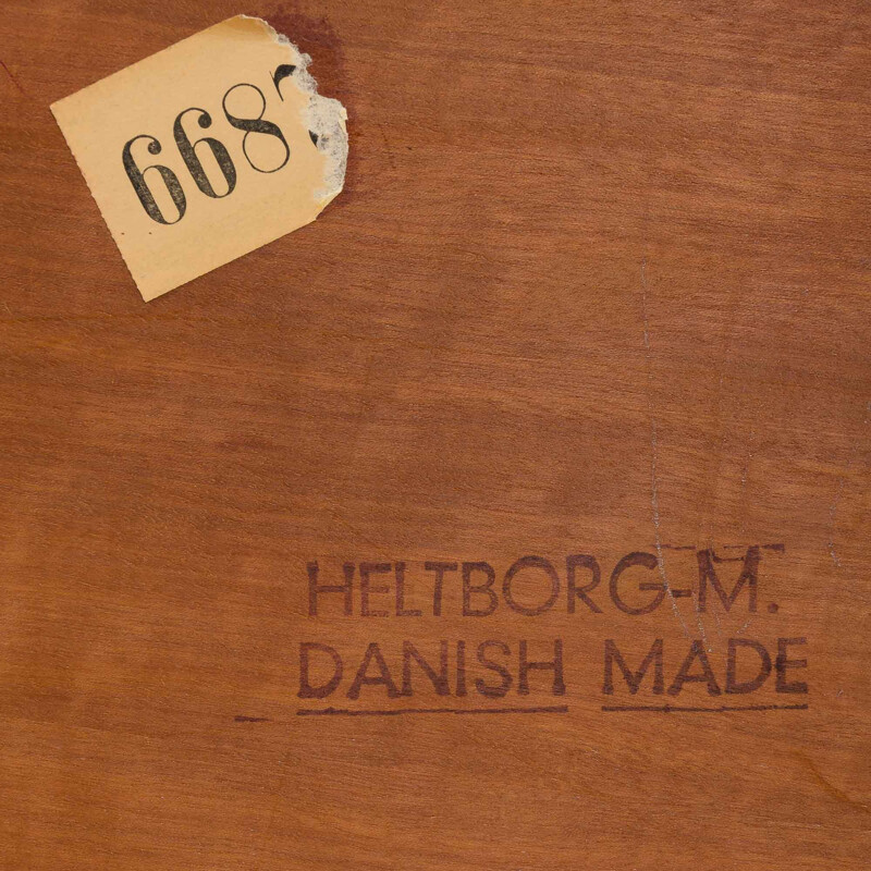 Large vintage round extension dining table by John Mortensen for Heltborg Rosewood, Denmark 1960s