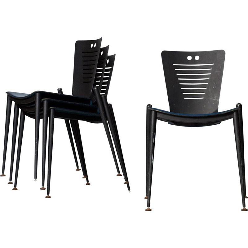 Ensemble de 4 chaises vintage par Ronald Cecil Sportes pour Tecno, Allemagne