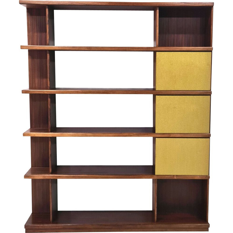 Vintage rosewood bookcase by Ilmari Tapiovaara for Moblli Cantu, Italy 1950s