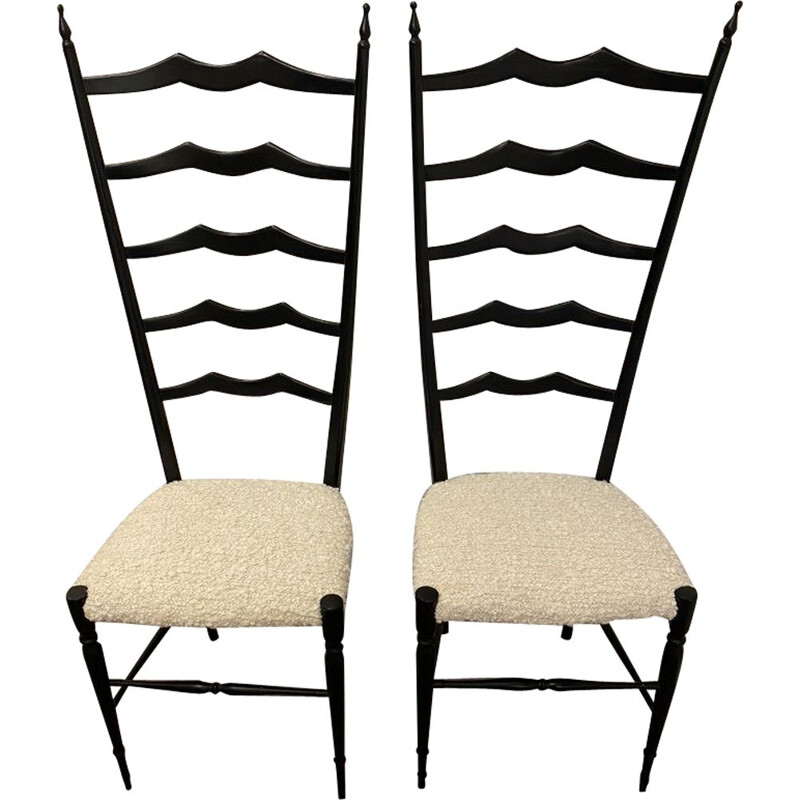 Silla chiavari vintage de nogal de Fratelli Levaggi, 1950