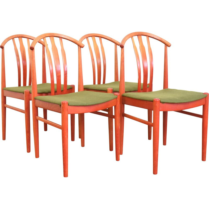 Lot de 4 chaises vintage de C. Ekström pour A. Johansson & S. Hyssna, Suède 1960