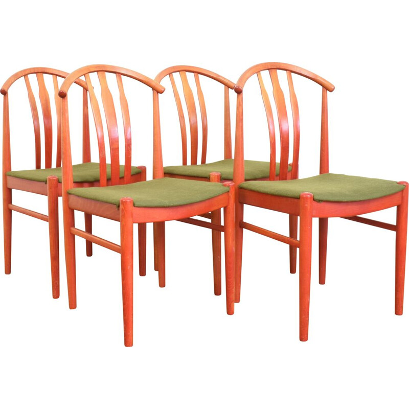 Set of 4 Dining Chairs by C. Ekström for A. Johansson & S. Hyssna, Swedish 1960s