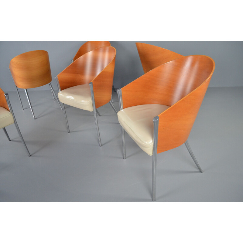 Set of 6 vintage Aleph Driade "King" Costes chair by Philippe Starck