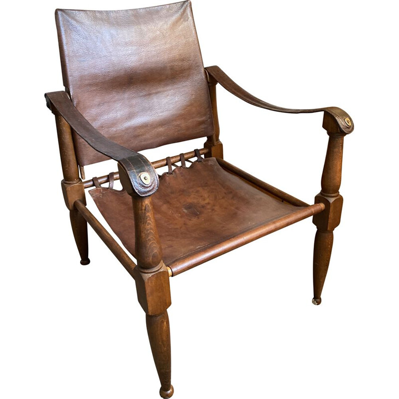 Vintage Safari armchair by Wilhelm Kienzle for Wohnbedarf 1940s