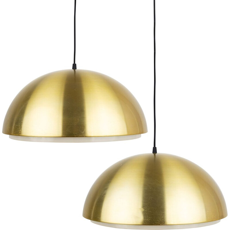 Pair of vintage pendant lamps by Vilhelm Wohlert & Louis Poulsen for Louisiana museum, Danish 1950s