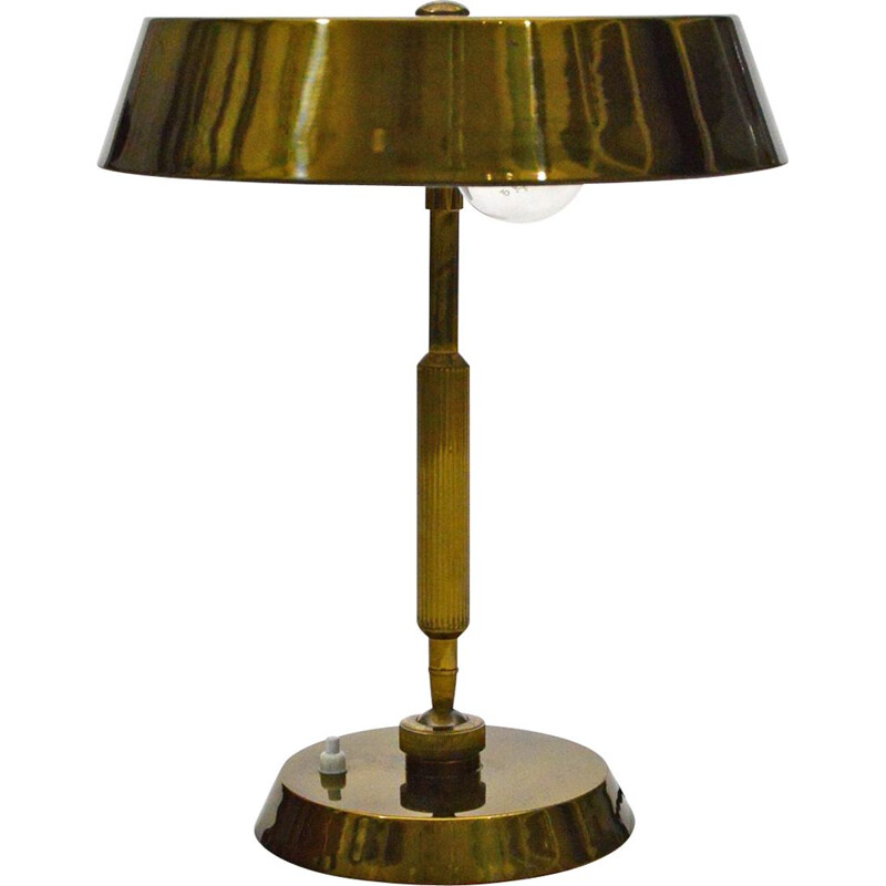 Vintage Brass Desk Lamp to Stilnovo, Italian 1950s