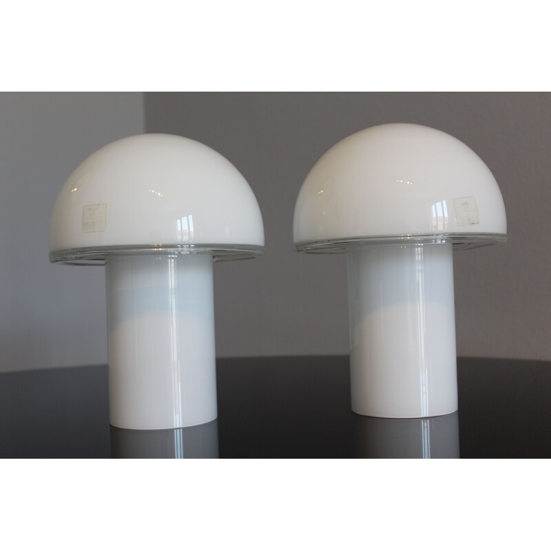 Paire de lampes de table vintage Onfale de Luciano Vistosi pour Artemide 1970